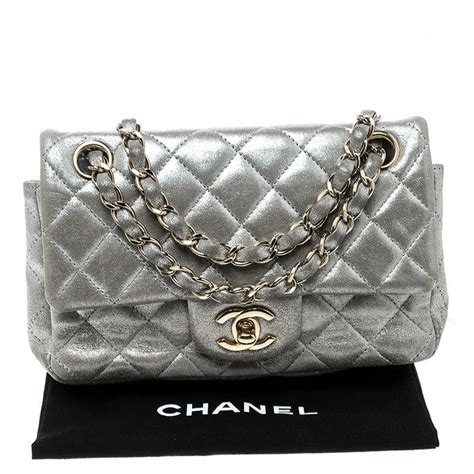 chanel bag silver|Chanel bags silver hardware.